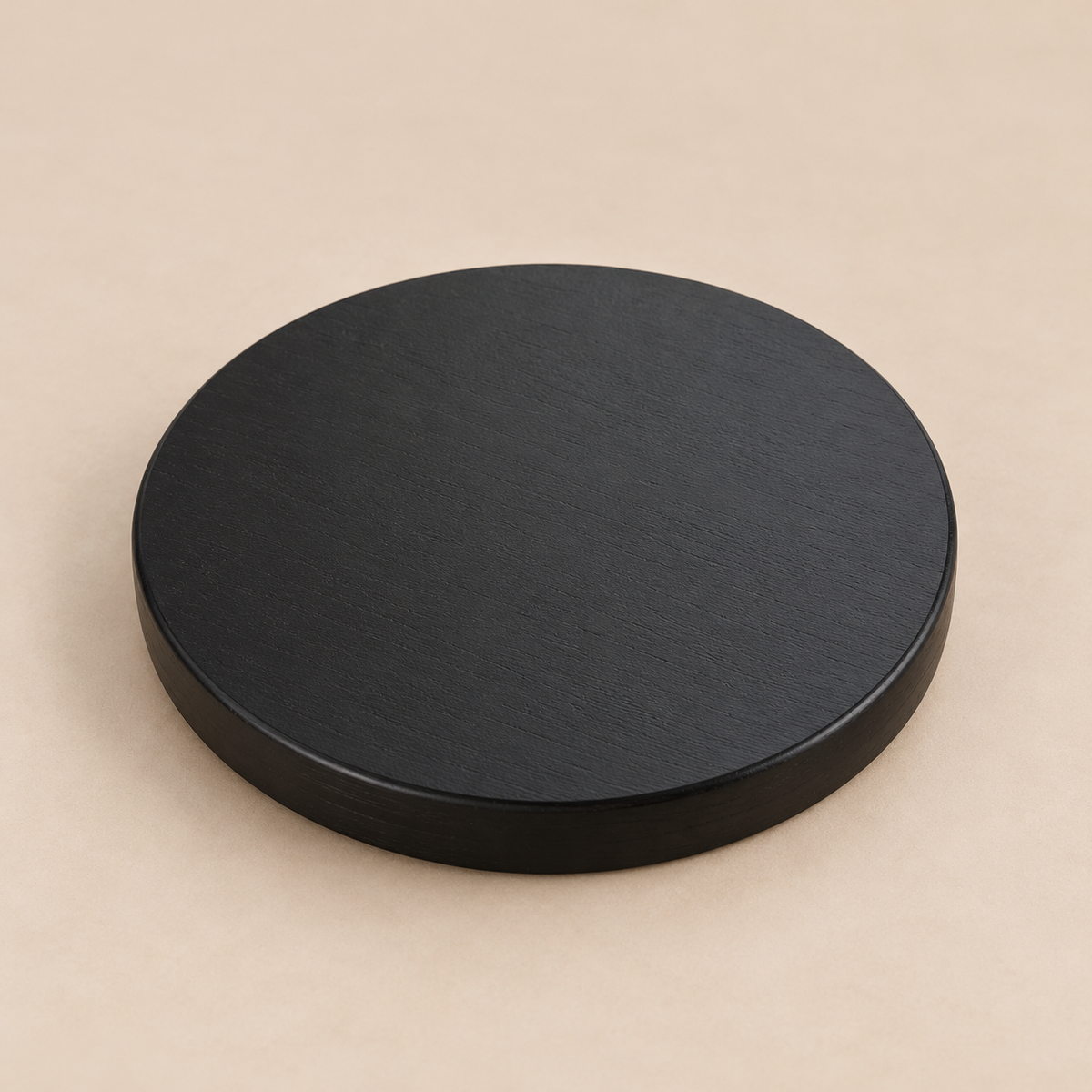Black wooden display base for a hand, paw or foot cast